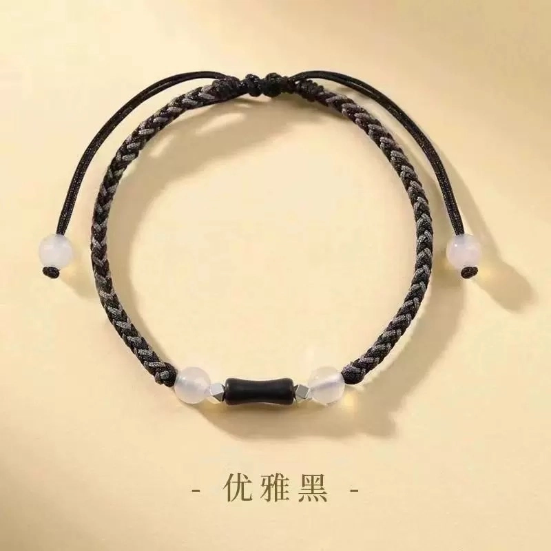 唐述 节节高升 上岸锦鲤 有你竹矣 简约国潮新中式小众创意百搭竹节转运珠 琉璃 手链 男女同款情侣款