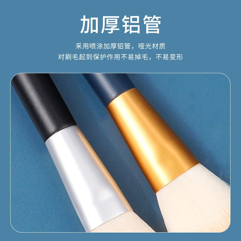顽顽  单支腮红刷子初学者化妆刷烤漆木杆软毛便携彩妆刷子