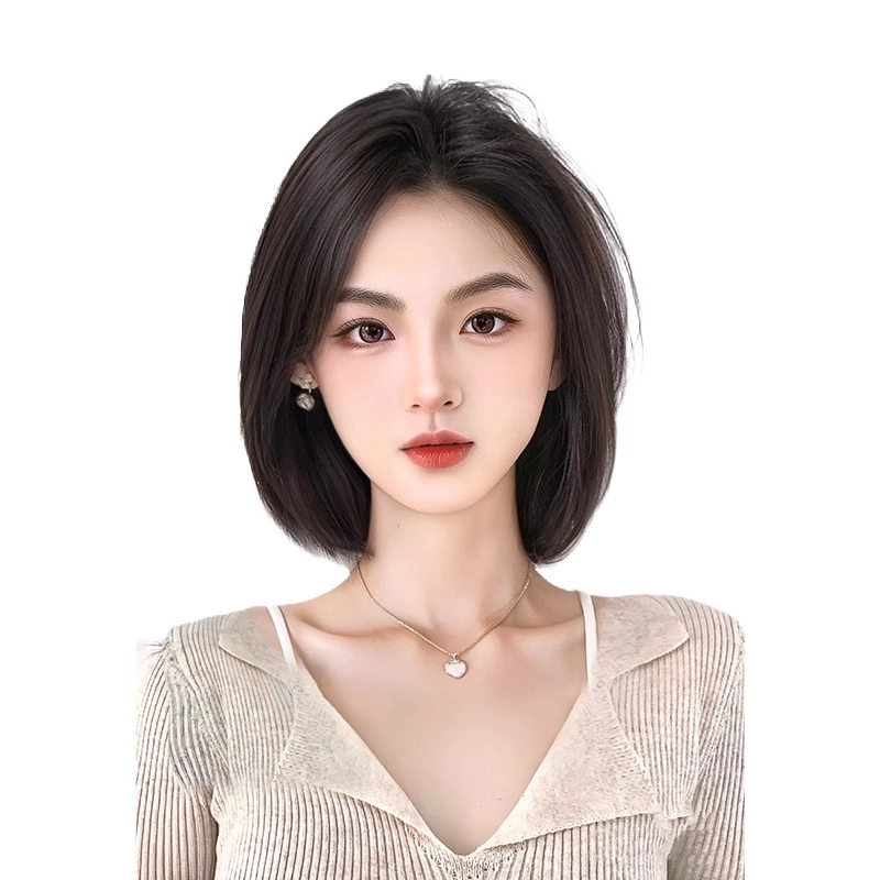 缪斯韵 中分刘海假发片 蓬松增发量高颅顶轻薄无痕 自然色/摩卡棕