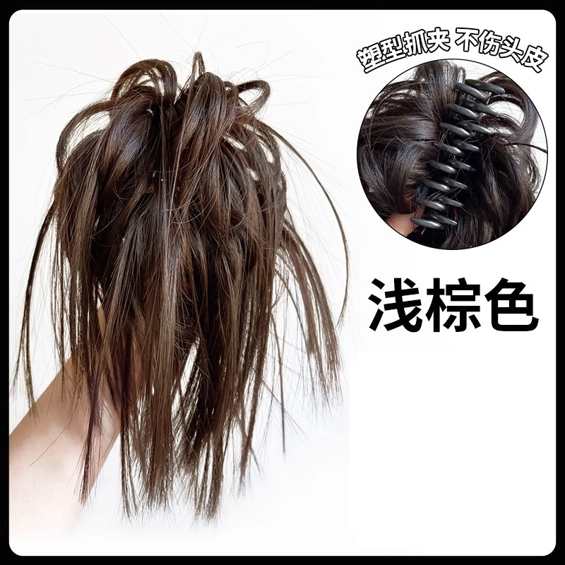 缪斯韵 鸡窝丸子头假发女 慵懒鸡毛抓夹