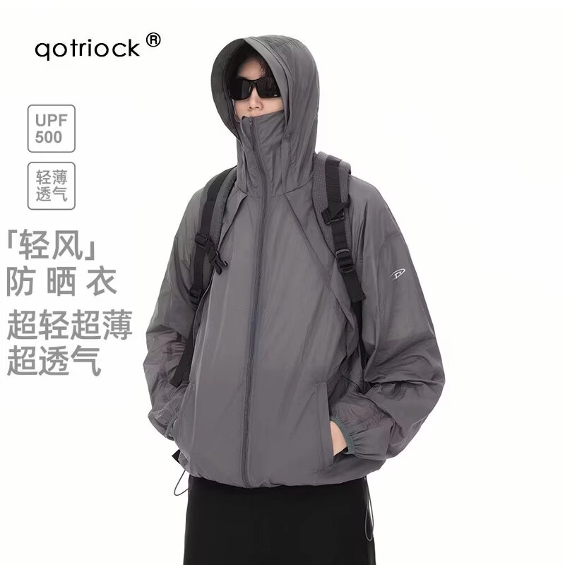 木木兔 透气休闲运动高端轻薄款美式衣遮阳机能风露营遮阳防晒服 男款