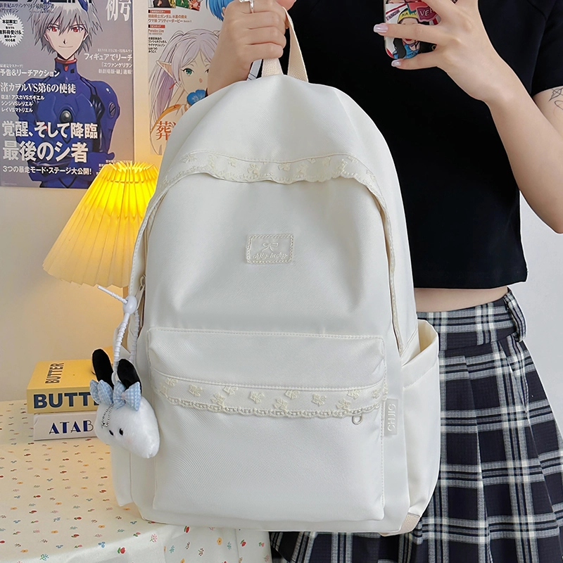 木木兔 书包女初中生高中生大容量轻便小学生旅行背包  经典时尚小众设计 高级感 休闲拉链开合 尼龙布 双肩包 常规 紫色