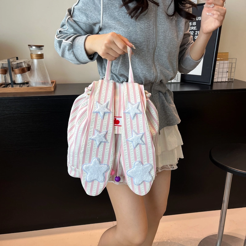 木木兔 书包女高中学生超大容量初中生小轻便  经典时尚小众设计 高级感 休闲拉链开合 尼龙布 双肩包 常规 蓝色