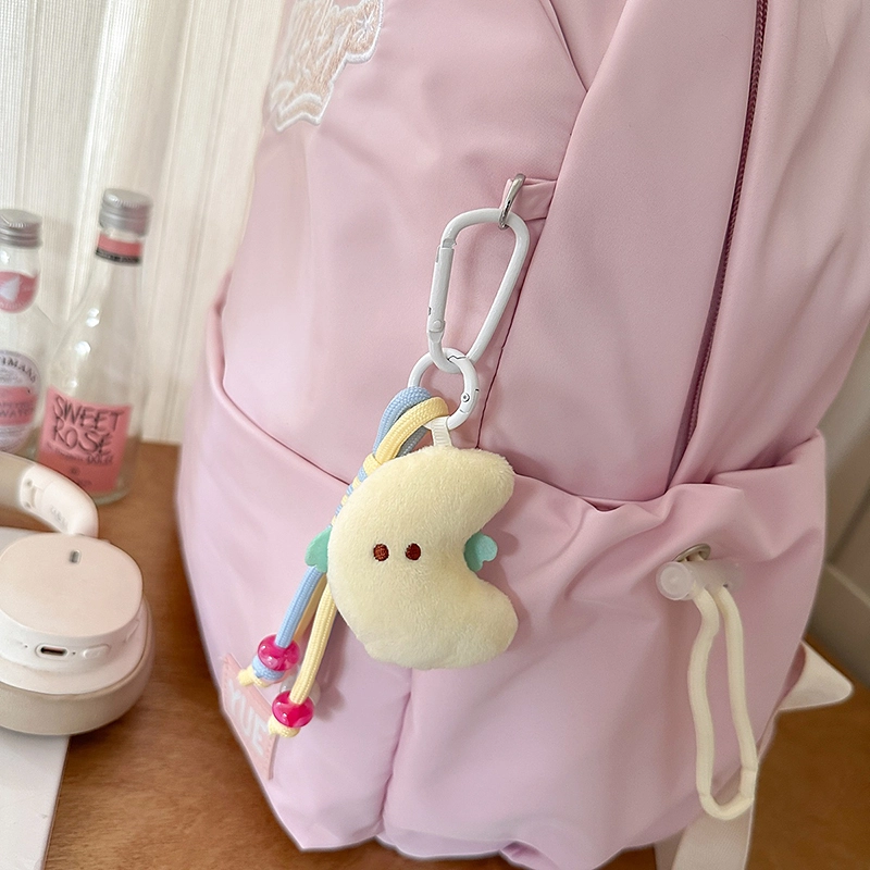 木木兔 超大容量书包女初中生减负高中生 小学生轻便背包 经典时尚小众设计 高级感 休闲拉链开合  尼龙布 双肩包 常规 米白色