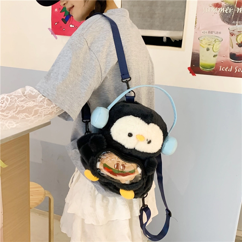 木木兔 书包女小学生轻便 初中生超大容量 高中生包包 高颜值 经典时尚小众设计 高级感 休闲拉链开合 牛津纺 双肩包 常规 企鹅