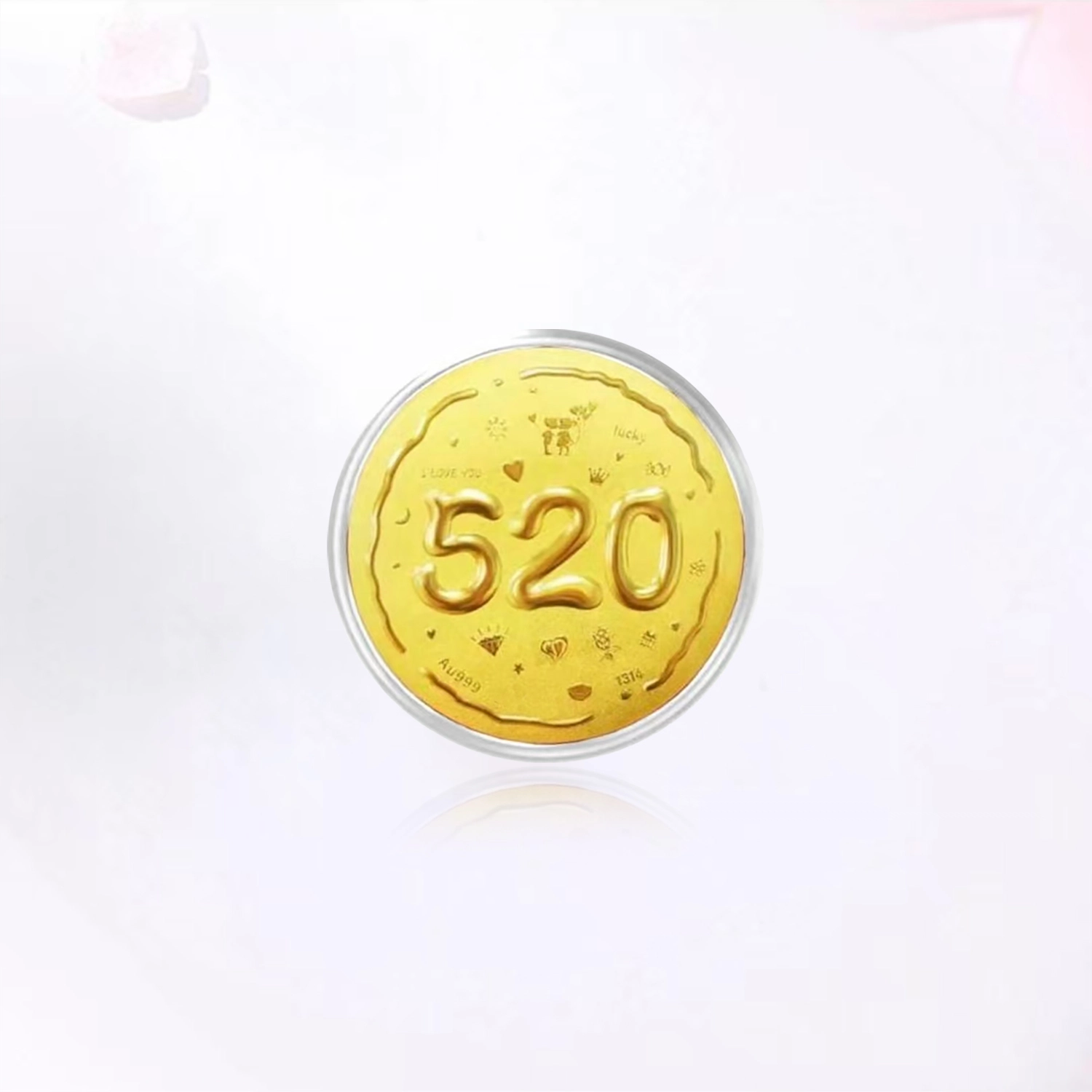 【浪漫520】 佐卡伊 我爱你 小众收藏纪念储蓄储值 金贴摆件礼 挂件 男女同款情侣款
