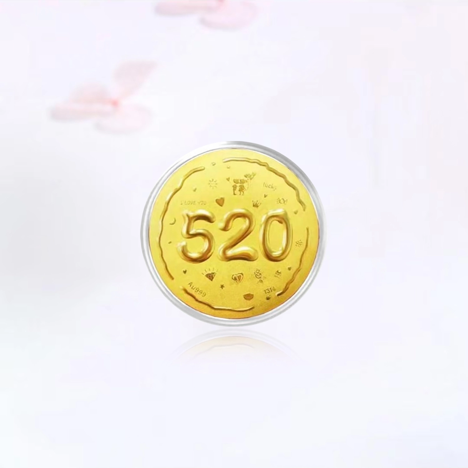 【浪漫520】 佐卡伊 我爱你 小众收藏纪念储蓄储值 金贴摆件礼 挂件 男女同款情侣款