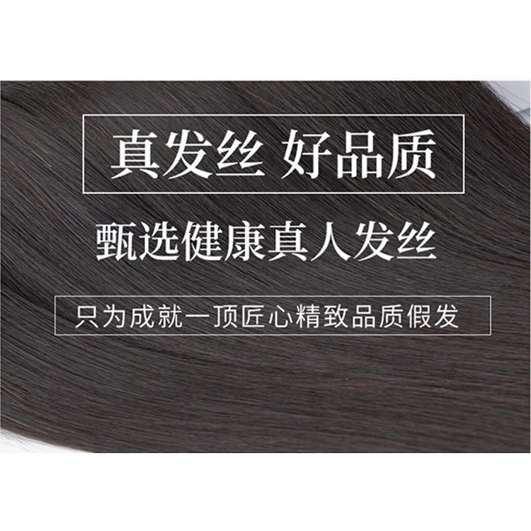黛姿 头发套假发 隐形发际线 水滴防风扣 可调节松紧扣 自然黑/摩卡棕