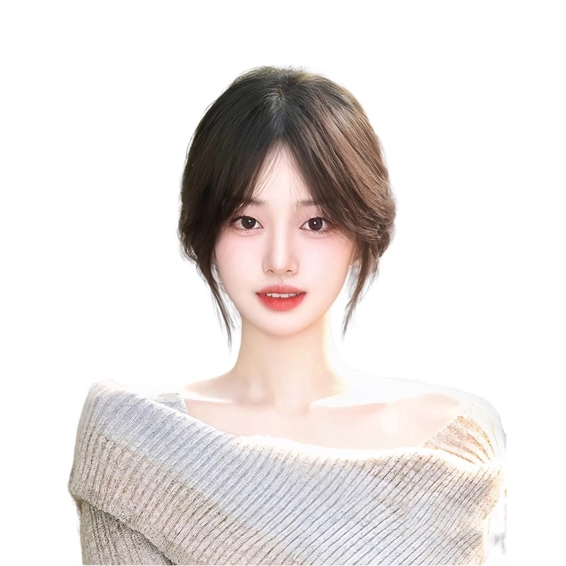 清岚假发女头顶增加发量蓬松高颅顶全真人发自然无痕轻薄假刘海补发片