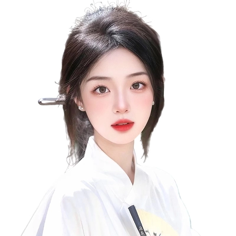 清岚 八字刘海假发 头顶补发增发量蓬松全真人发高颅顶遮白发 自然色/摩卡棕