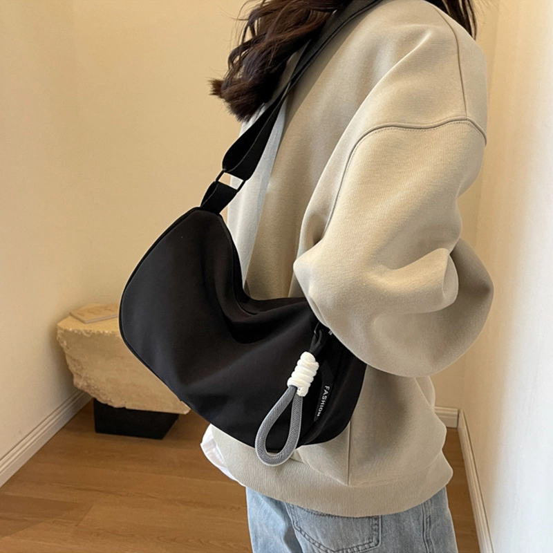 老人头 时尚个性潮流小众设计日常百搭 织物 单肩包 女款 多色
