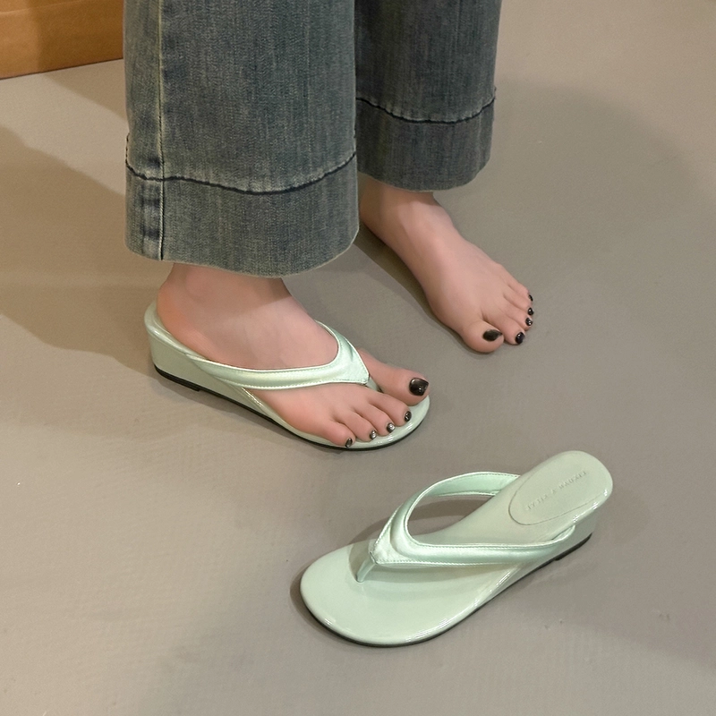 美洲爵士 小众时尚豹纹通勤百搭人字拖鞋 女