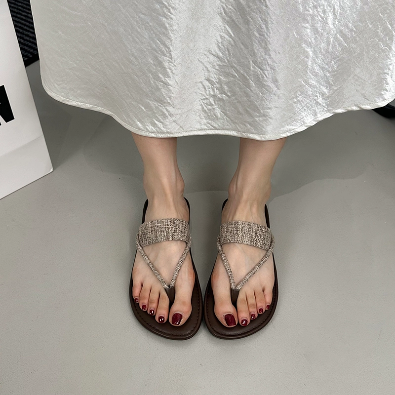 美洲爵士 复古晚风休闲人字拖鞋 女