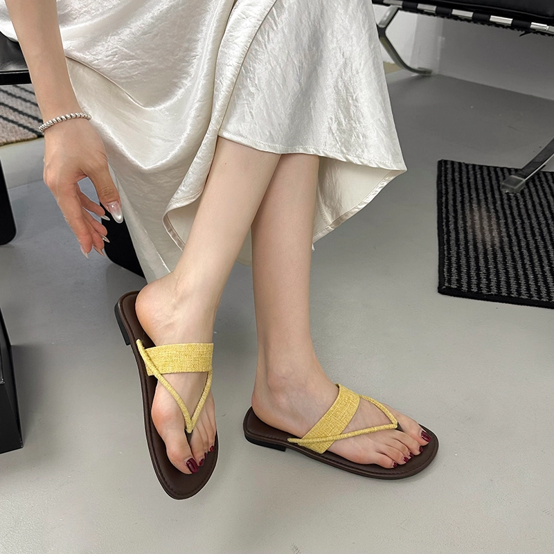美洲爵士 复古晚风休闲人字拖鞋 女