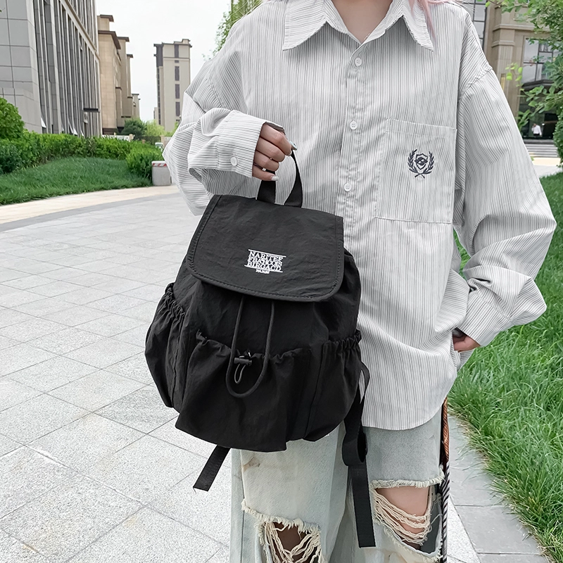 普乐威 韩版小众简约百搭轻便 尼龙 双肩包 男女同款情侣款 多色