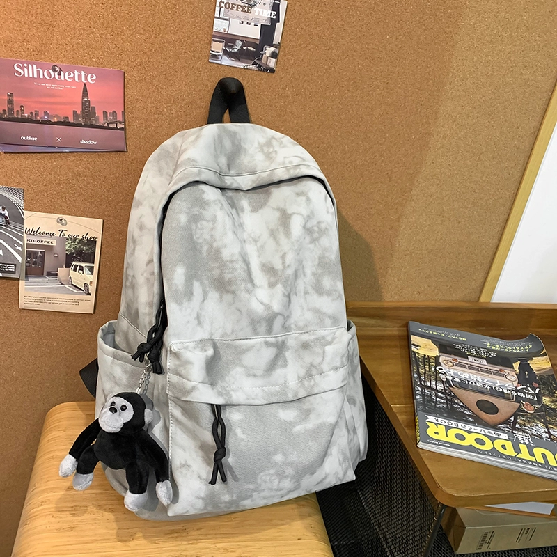 普乐威 扎染简约高中大学生时尚潮流百搭通勤旅游潮牌 尼龙 双肩包 男女同款情侣款 多色