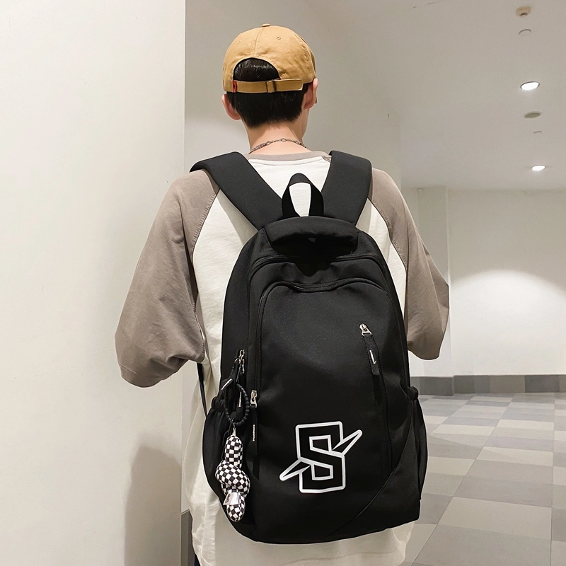 普乐威 小众设计感原宿初中大学生背包高颜值学院风 尼龙 双肩包 常规 男女同款情侣款 多色