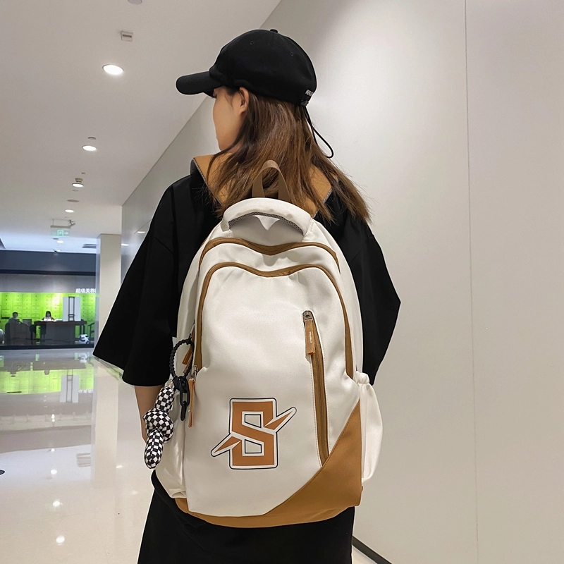 普乐威 小众设计感原宿初中大学生背包高颜值学院风 尼龙 双肩包 常规 男女同款情侣款 多色