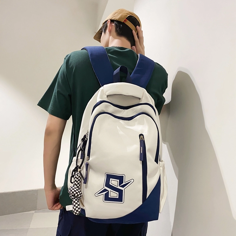普乐威 小众设计感原宿初中大学生背包高颜值学院风 尼龙 双肩包 常规 男女同款情侣款 多色