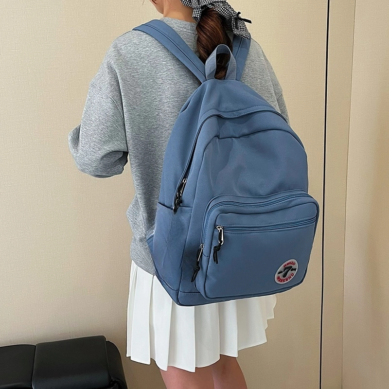 普乐威 日系原宿风简约百搭休闲时尚潮流韩版初高中大学上课旅游 尼龙 双肩包 男女同款情侣款 多色