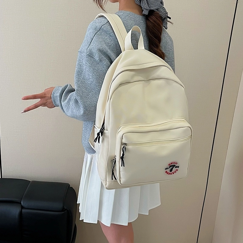 普乐威 日系原宿风简约百搭休闲时尚潮流韩版初高中大学上课旅游 尼龙 双肩包 男女同款情侣款 多色