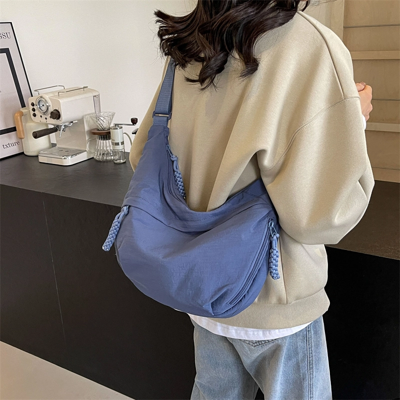 普乐威 简约百搭高级感轻便文艺上课通勤 布 单肩包 男女同款情侣款 多色