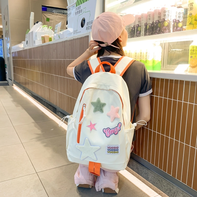 普乐威 韩版小众潮流时尚洋气百搭高颜值 尼龙 双肩包 男女同款情侣款 多色