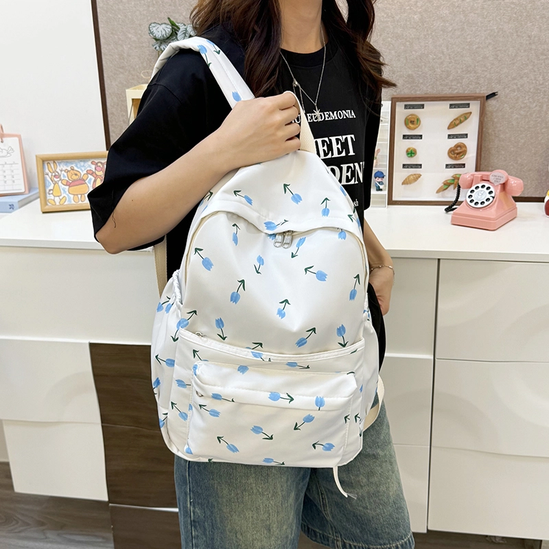 普乐威 时尚潮流百搭甜美可爱 尼龙 双肩包 常规 女款 多色