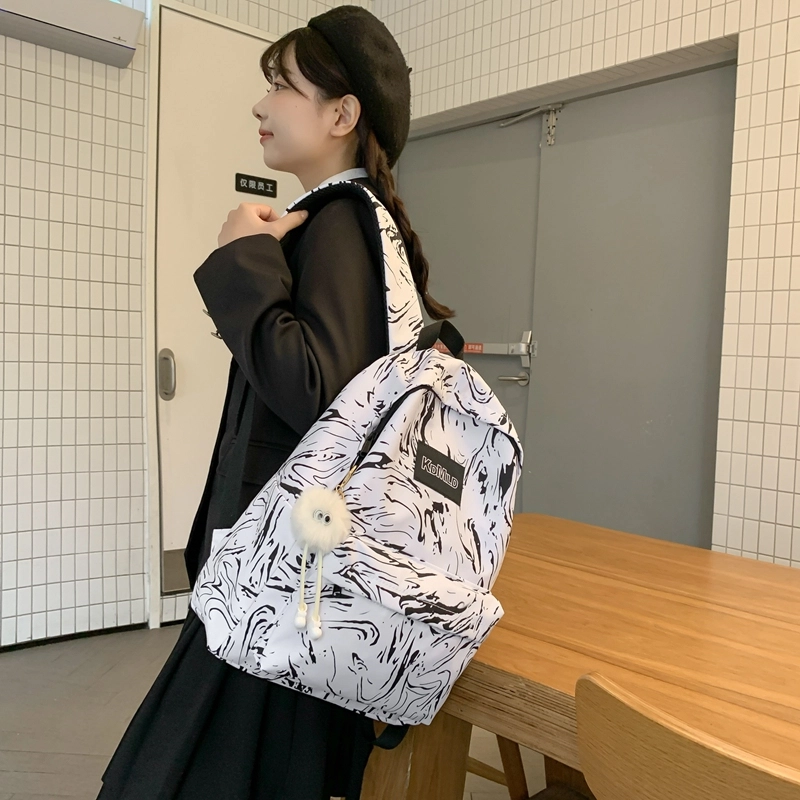 普乐威 时尚潮流日系简约百搭小众轻便 尼龙 双肩包 男女同款情侣款 多色