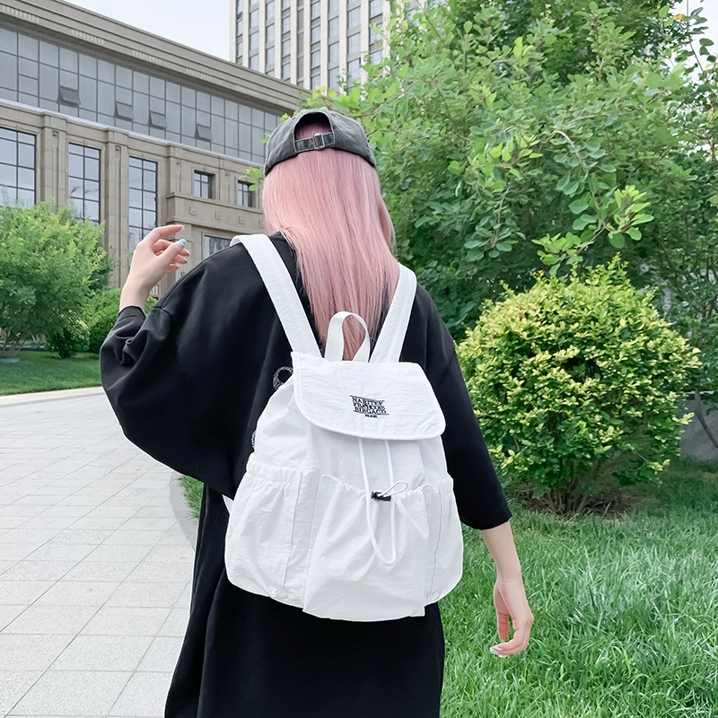 普乐威 韩版小众简约百搭轻便 尼龙 双肩包 男女同款情侣款 多色