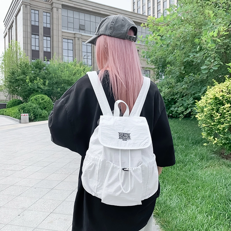 普乐威 韩版小众简约百搭轻便 尼龙 双肩包 男女同款情侣款 多色