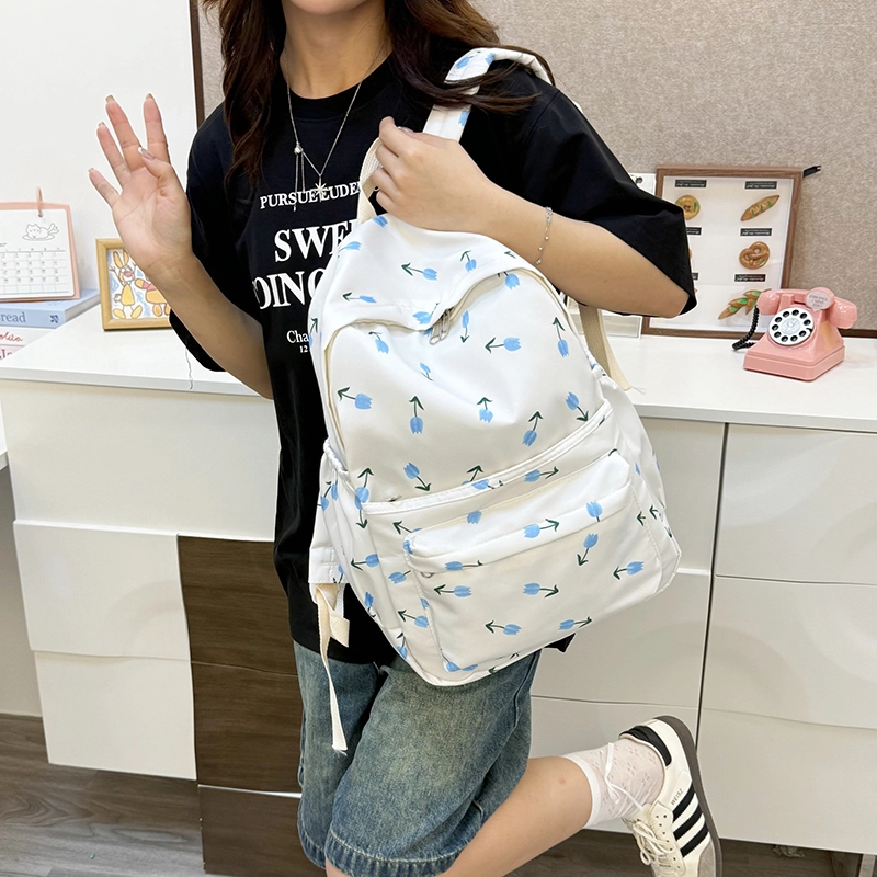 普乐威 时尚潮流百搭甜美可爱 尼龙 双肩包 常规 女款 多色