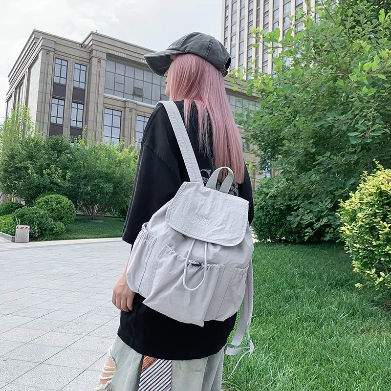 普乐威 韩版小众简约百搭轻便 尼龙 双肩包 男女同款情侣款 多色