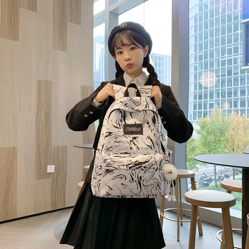 普乐威 时尚潮流日系简约百搭小众轻便 尼龙 双肩包 男女同款情侣款 多色