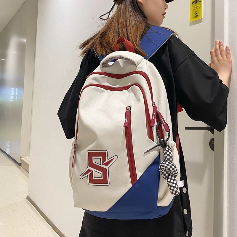 普乐威 小众设计感原宿初中大学生背包高颜值学院风 尼龙 双肩包 常规 男女同款情侣款 多色