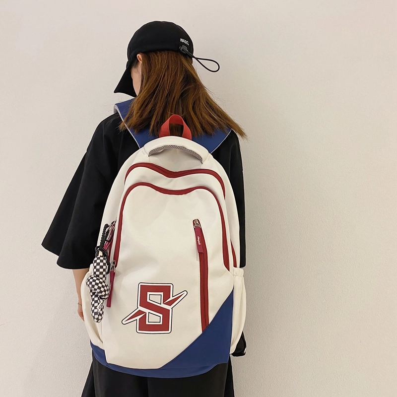 普乐威 小众设计感原宿初中大学生背包高颜值学院风 尼龙 双肩包 常规 男女同款情侣款 多色