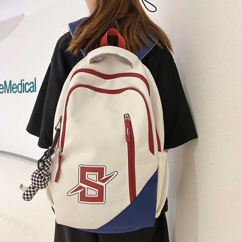 普乐威 小众设计感原宿初中大学生背包高颜值学院风 尼龙 双肩包 常规 男女同款情侣款 多色