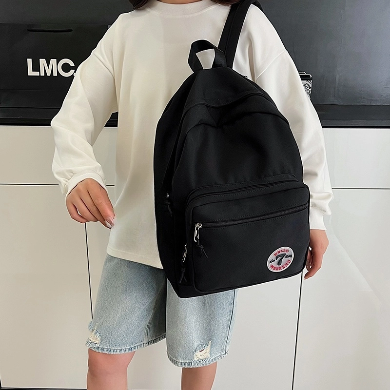 普乐威 日系原宿风简约百搭休闲时尚潮流韩版初高中大学上课旅游 尼龙 双肩包 男女同款情侣款 多色