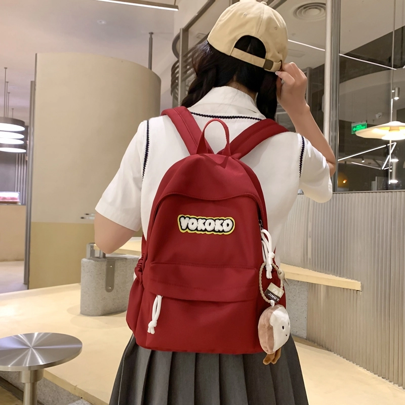 普乐威 高颜值小众大容量韩系可爱清新简约时尚百搭 尼龙 双肩包 常规 男女同款情侣款 多色