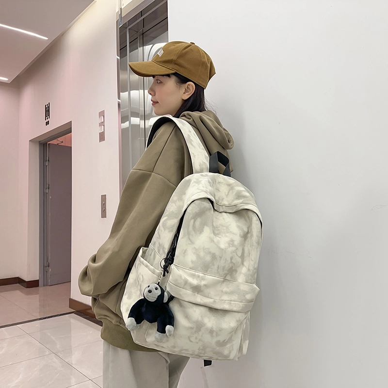 普乐威 扎染简约高中大学生时尚潮流百搭通勤旅游潮牌 尼龙 双肩包 男女同款情侣款 多色