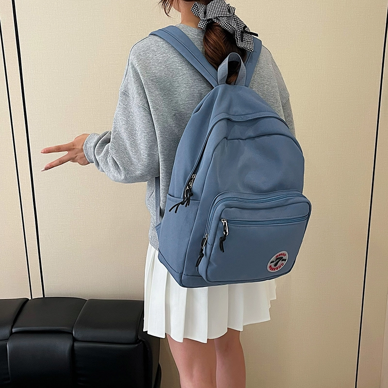 普乐威 日系原宿风简约百搭休闲时尚潮流韩版初高中大学上课旅游 尼龙 双肩包 男女同款情侣款 多色