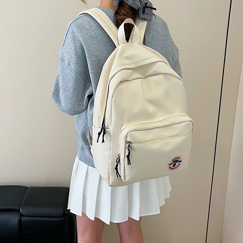 普乐威 日系原宿风简约百搭休闲时尚潮流韩版初高中大学上课旅游 尼龙 双肩包 男女同款情侣款 多色