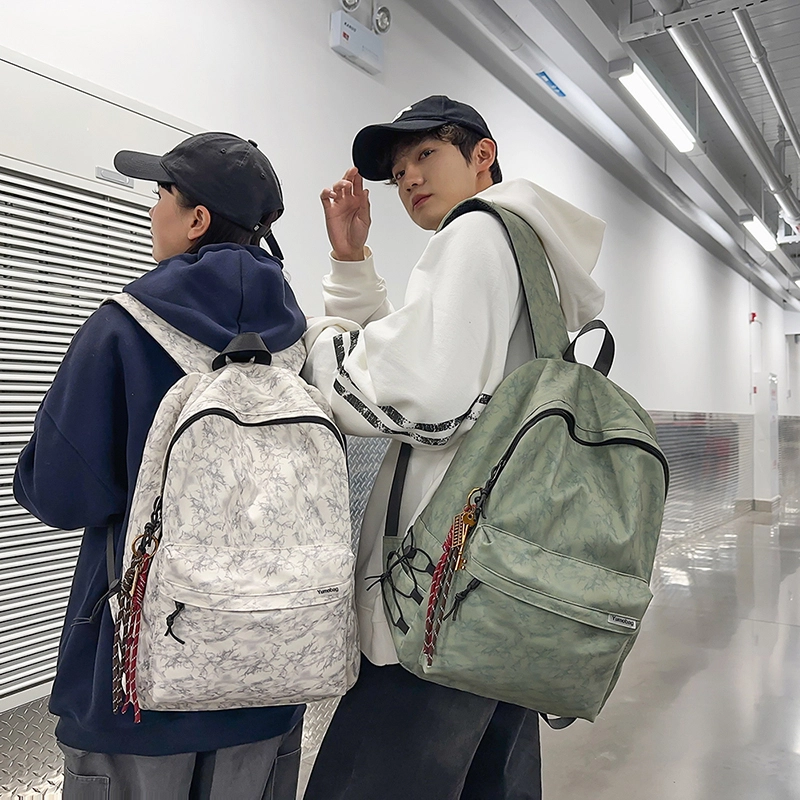 普乐威 韩系高颜值书包学生简约时尚潮流通勤旅游 尼龙 背包双肩包 男女同款情侣款 黑色/酒红色/绿色/米色