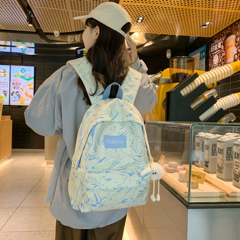 普乐威 时尚潮流日系简约百搭小众轻便 尼龙 双肩包 男女同款情侣款 多色