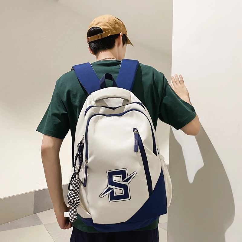普乐威 小众设计感原宿初中大学生背包高颜值学院风 尼龙 双肩包 常规 男女同款情侣款 多色