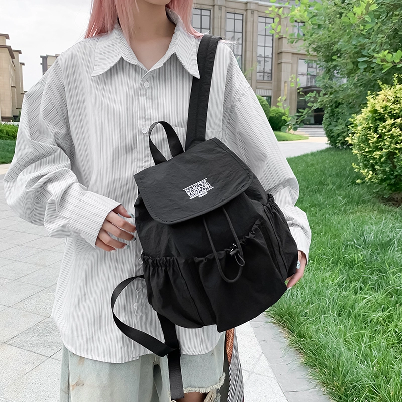 普乐威 韩版小众简约百搭轻便 尼龙 双肩包 男女同款情侣款 多色