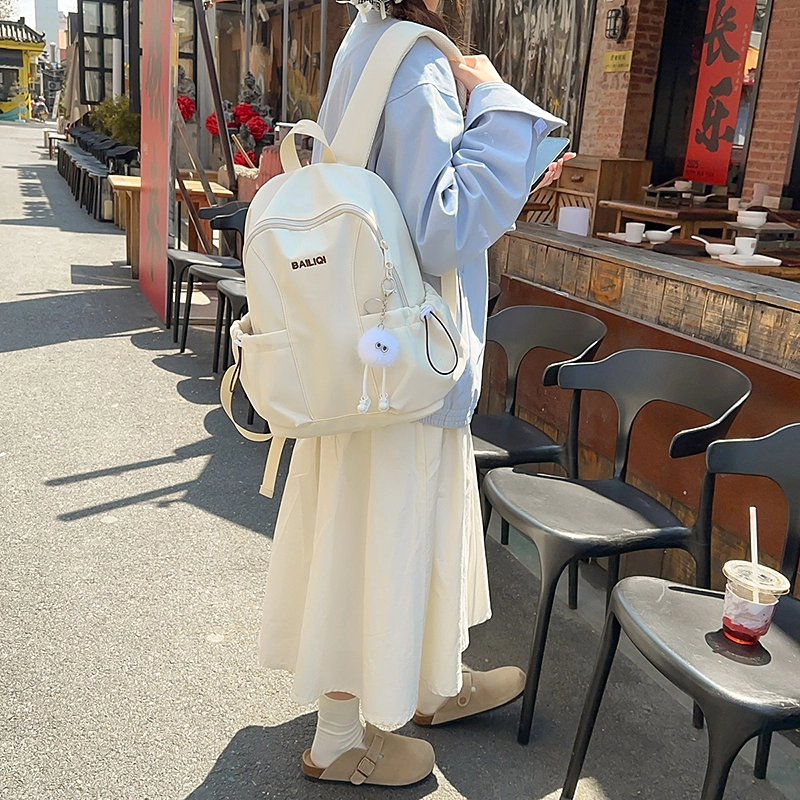 普乐威 时尚休闲韩系简约百搭 尼龙 双肩包 男女同款情侣款 多色