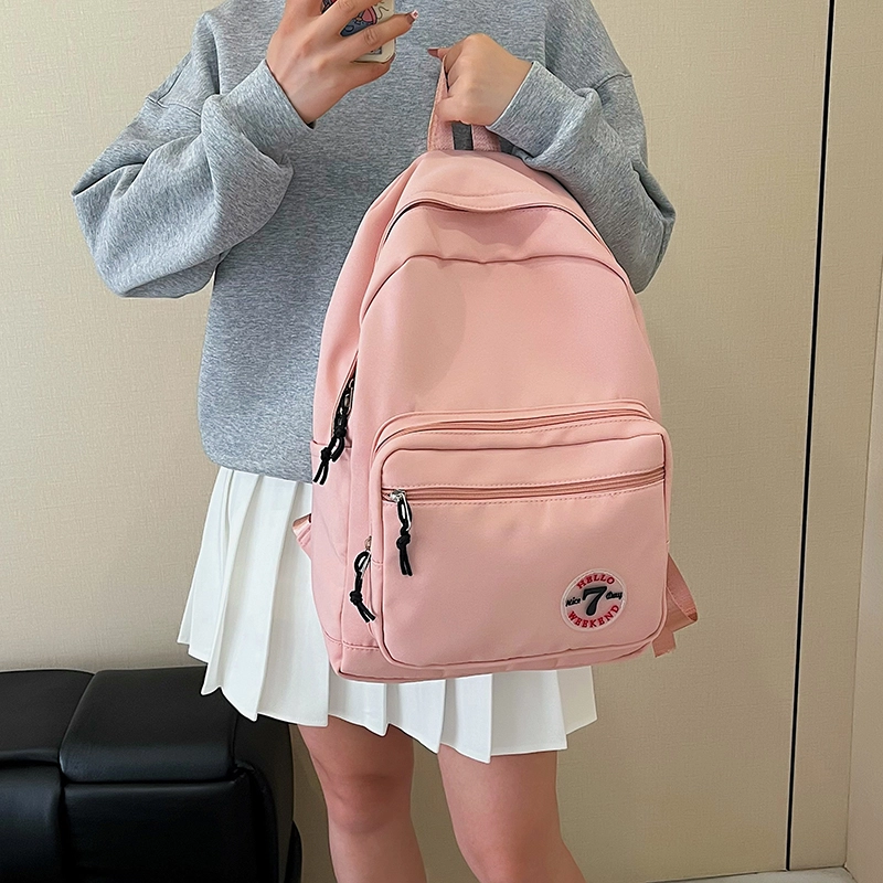 普乐威 日系原宿风简约百搭休闲时尚潮流韩版初高中大学上课旅游 尼龙 双肩包 男女同款情侣款 多色