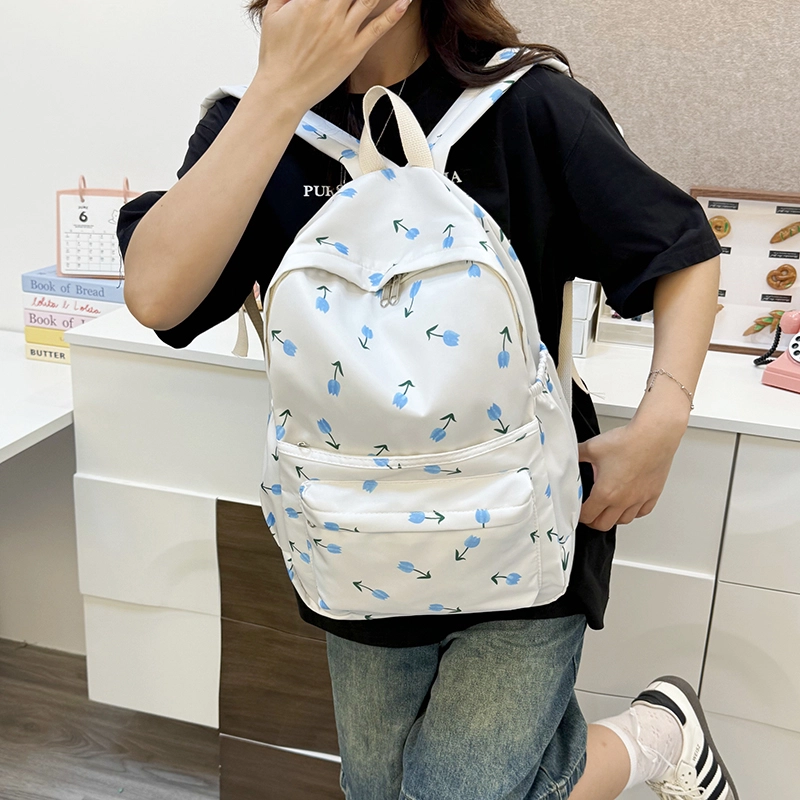 普乐威 时尚潮流百搭甜美可爱 尼龙 双肩包 常规 女款 多色