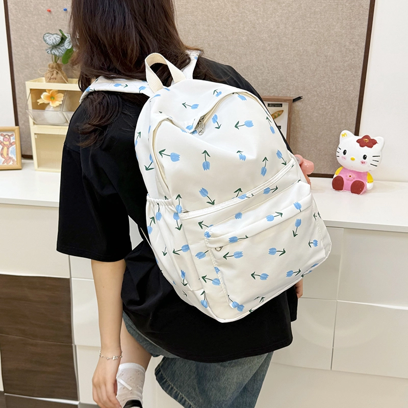 普乐威 时尚潮流百搭甜美可爱 尼龙 双肩包 常规 女款 多色